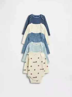 Body de algodón orgánico «Baby First Favorites» (paquete de 5)