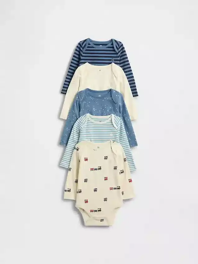 Body de algodón orgánico «Baby First Favorites» (paquete de 5)
