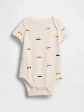 Body de algodón orgánico con estampado para bebé