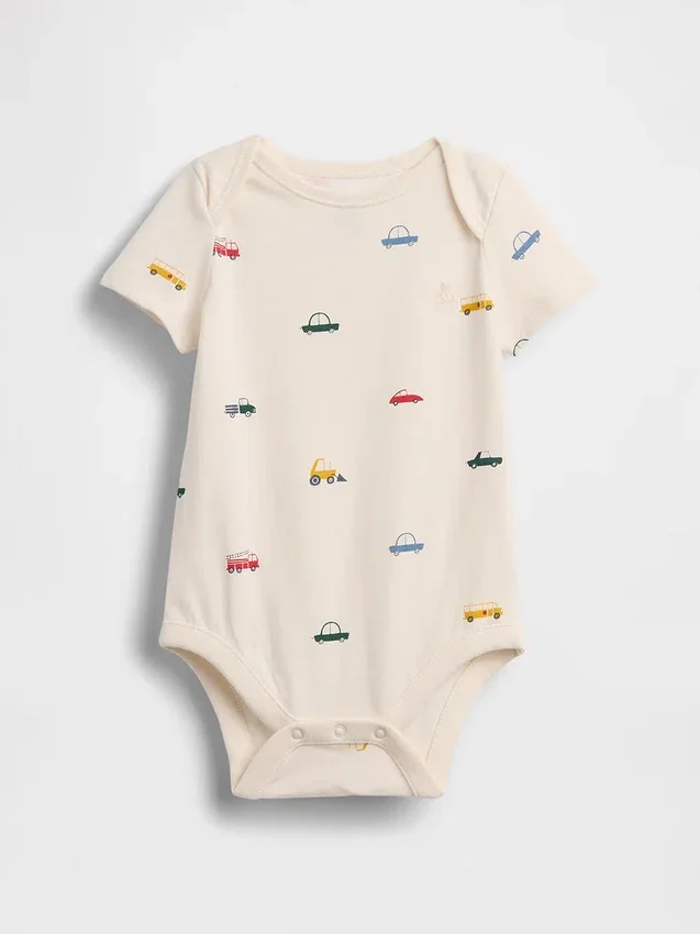 Body de algodón orgánico con estampado para bebé