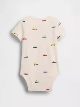 Body de algodón orgánico con estampado para bebé