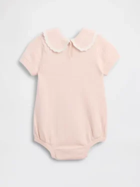 Body de bebé con jerséu y cuello bordado