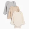 Body de canalé fino «Baby First Favorites» (paquete de 3)