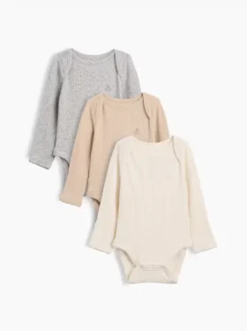 Body de canalé fino «Baby First Favorites» (paquete de 3)