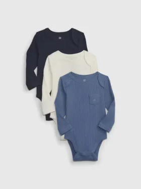 Body de canalé fino «Baby First Favorites» (paquete de 3)
