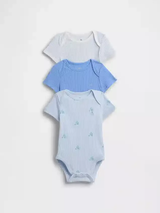 Body de canalé fino «Baby First Favorites» (paquete de 3)