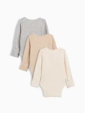 Body de canalé fino «Baby First Favorites» (paquete de 3)