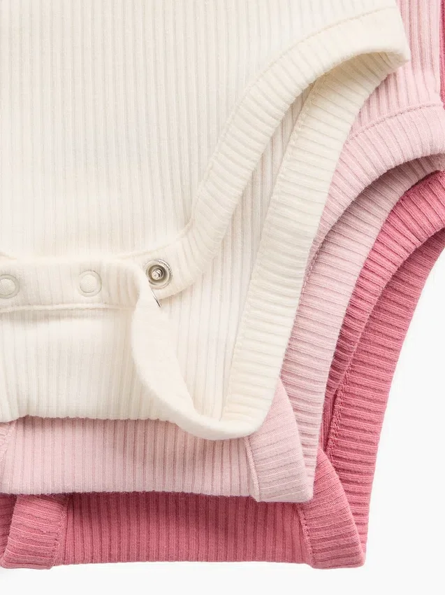 Body de canalé fino «Baby First Favorites» (paquete de 3)
