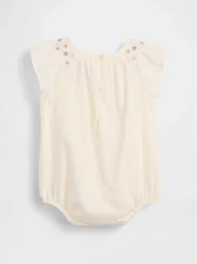 Body floral con fruncidos para bebé