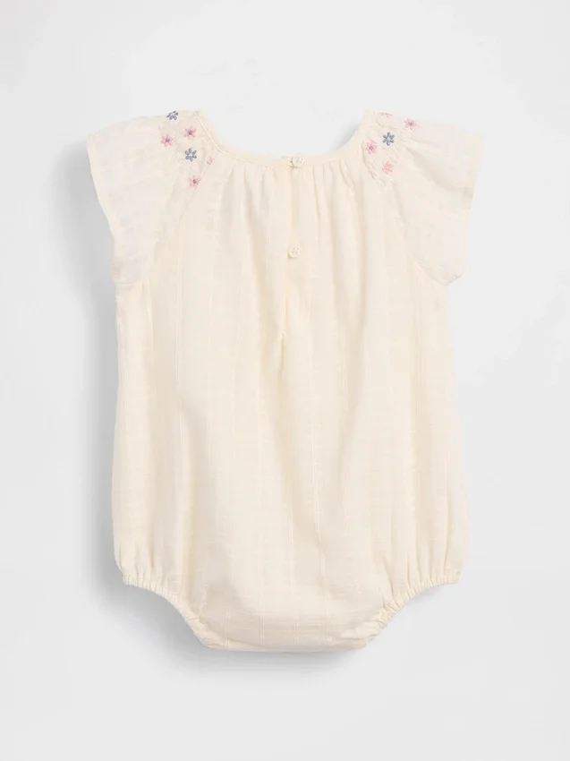 Body floral con fruncidos para bebé
