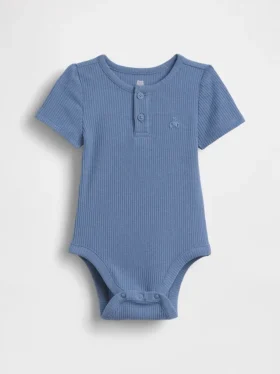 Body Henley de canalé fino «Baby First Favorites»