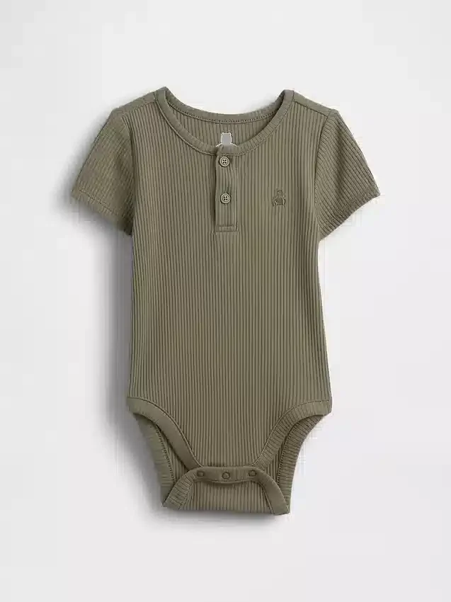 Body Henley de canalé fino «Baby First Favorites»