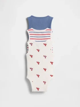Body sin mangas con bolsillo y cuello Henley de Tinyrib «Baby First Favorites» (paquete de 3)
