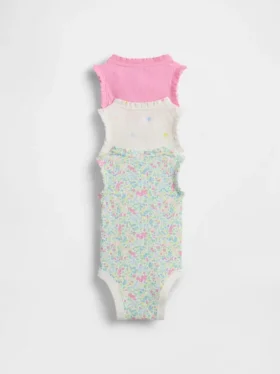 Body sin mangas con volantes Tinyrib de Baby First Favorites (paquete de 3)