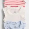 Body sin mangas con volantes Tinyrib de Baby First Favorites (paquete de 3)