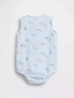 Body tipo camiseta Henley con bolsillo para bebé, de gasa de algodón