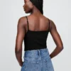 Body tipo camisola con tanga de tejido de punto tupido