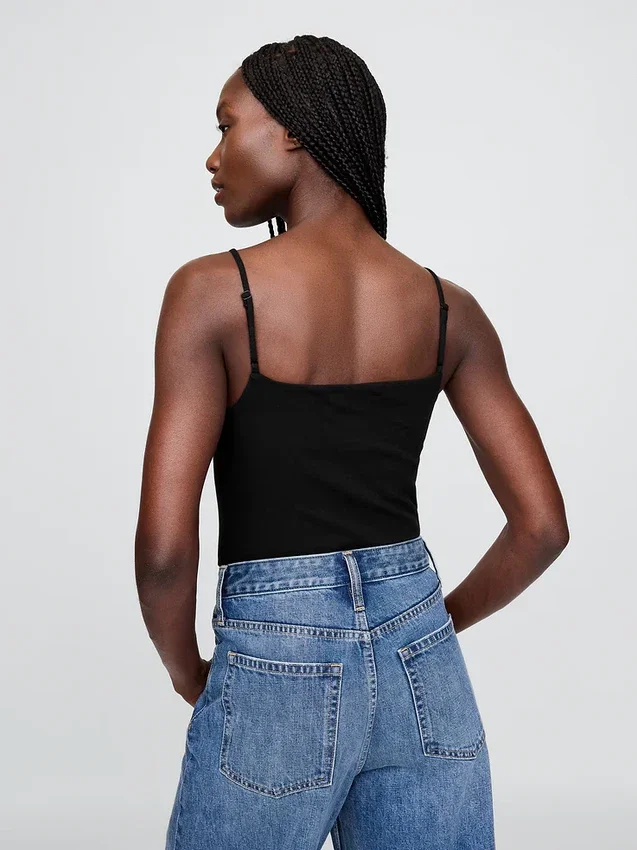 Body tipo camisola con tanga de tejido de punto tupido