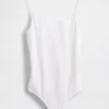Body tipo camisola con tanga de tejido de punto tupido