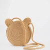 Bolsa de paja para niños pequeños con el oso Brannan