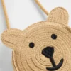 Bolsa de paja para niños pequeños con el oso Brannan