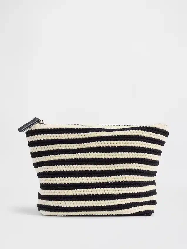 Bolsita con cremallera de ganchillo