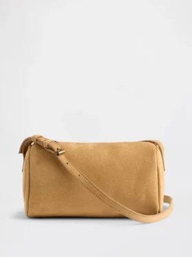 Bolso tipo barril de gamuza vegana