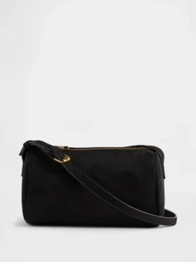 Bolso tipo barril de gamuza vegana