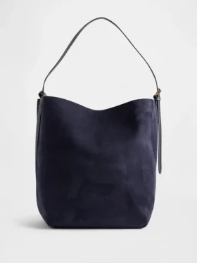 Bolso tipo cubo de gamuza vegana