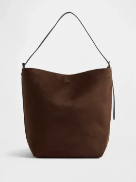 Bolso tipo cubo de gamuza vegana