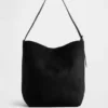 Bolso tipo cubo de gamuza vegana