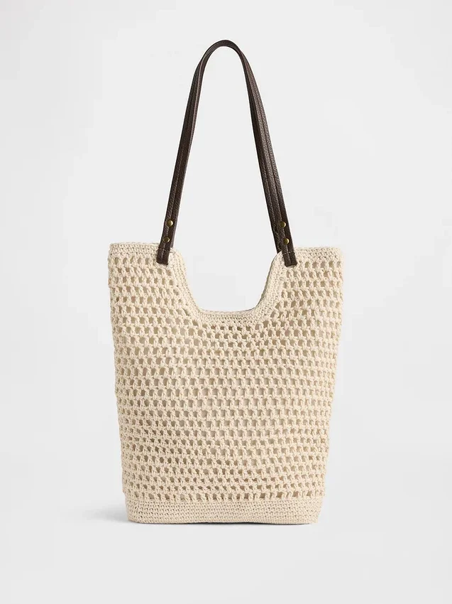 Bolso tipo tote de crochet