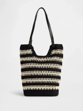 Bolso tipo tote de crochet