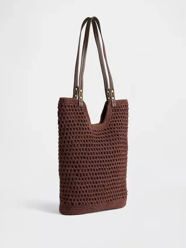 Bolso tipo tote de crochet