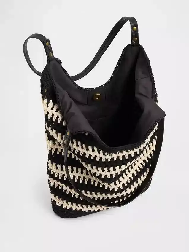 Bolso tipo tote de crochet