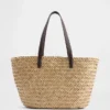 Bolso tipo tote de paja