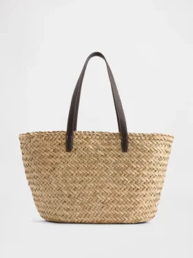 Bolso tipo tote de paja