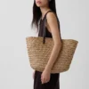 Bolso tipo tote de paja
