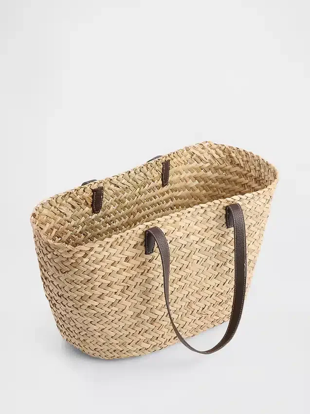 Bolso tipo tote de paja