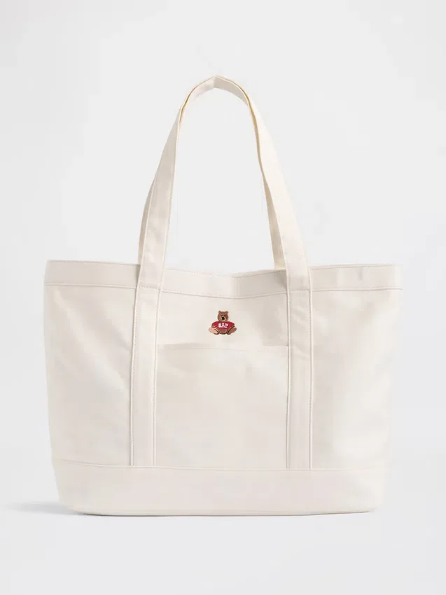 Bolso tote de mezclilla con el logotipo del oso Brannan