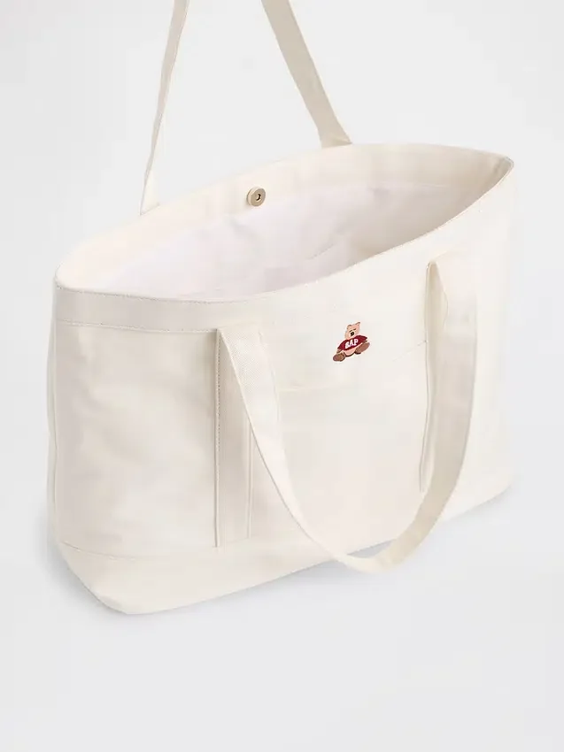 Bolso tote de mezclilla con el logotipo del oso Brannan