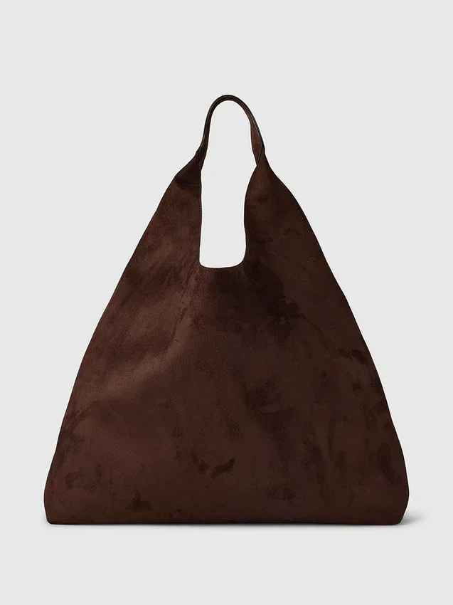 Bolso tote holgado de gamuza vegana