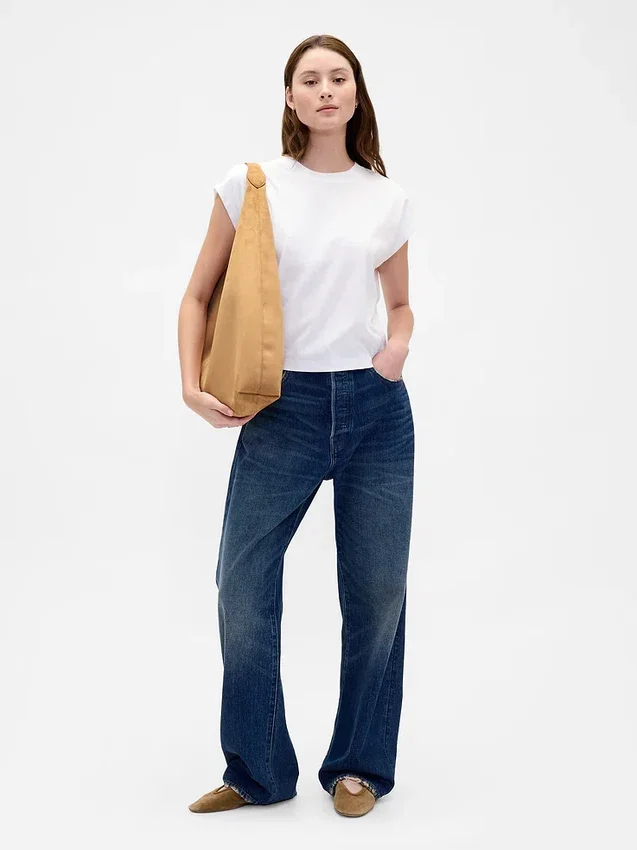 Bolso tote holgado de gamuza vegana