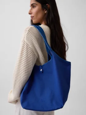 Bolso tote holgado de lona