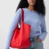 Bolso tote holgado de lona