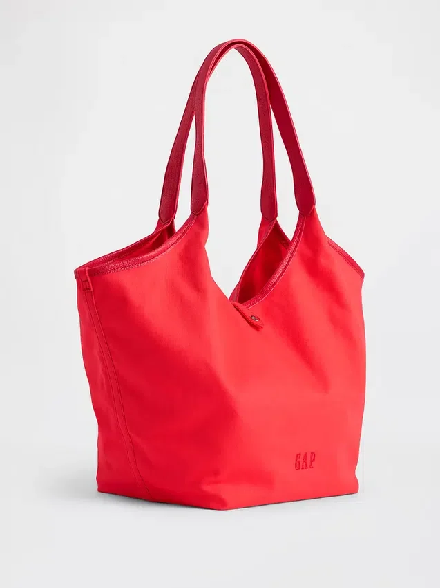 Bolso tote holgado de lona