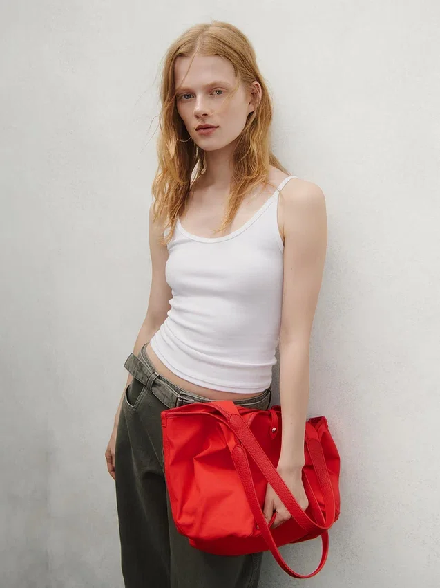 Bolso tote holgado de lona