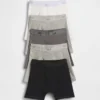 Boxers de algodón orgánico elástico con logotipo para niños (paquete de 5)