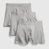 Boxers de algodón orgánico elástico de 5" (paquete de 3)