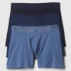 Boxers de algodón orgánico elástico de 5" (paquete de 3)